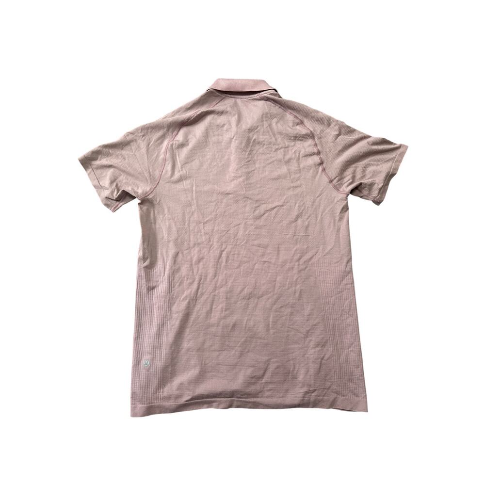 Lululemon Metal Vent Tech Polo Shirt Men’s Size Medium Dusty Rose Pink Taupe - Picture 3 of 8